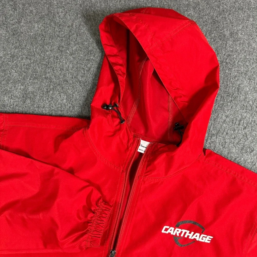Champion Red Carthage College Windbreaker‎ Size S Athletic
